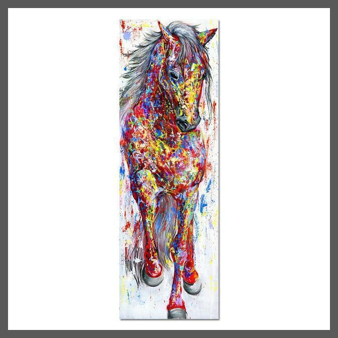 Abstract Art Horse Canvas Wall Art Painting - Unframed-C-Dablew11