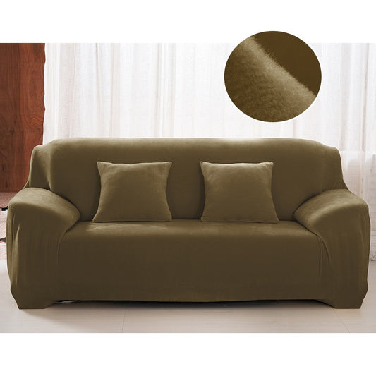 Army Green Plush Couch Cover