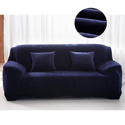 Navy Blue Plush Couch Cover