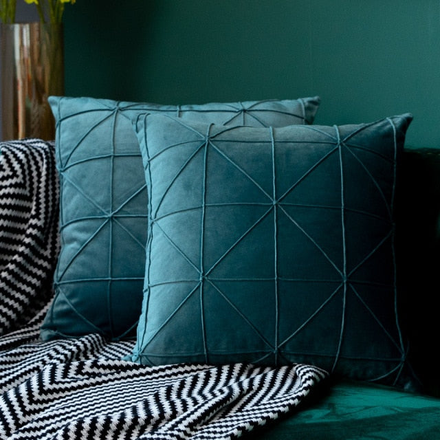 Household Light Luxury Solid Color Pillowcase - Light Green