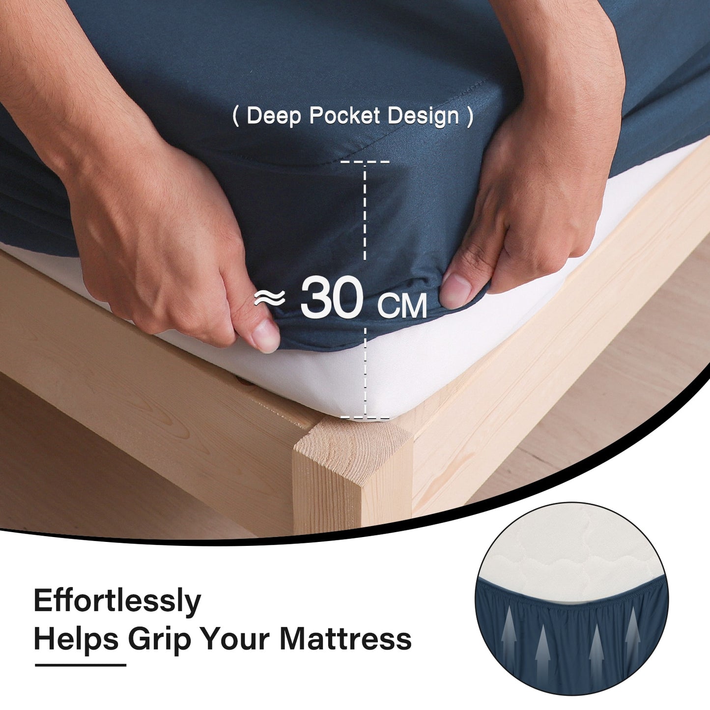 Waterproof Fitted Mattress Cover in Different Colors