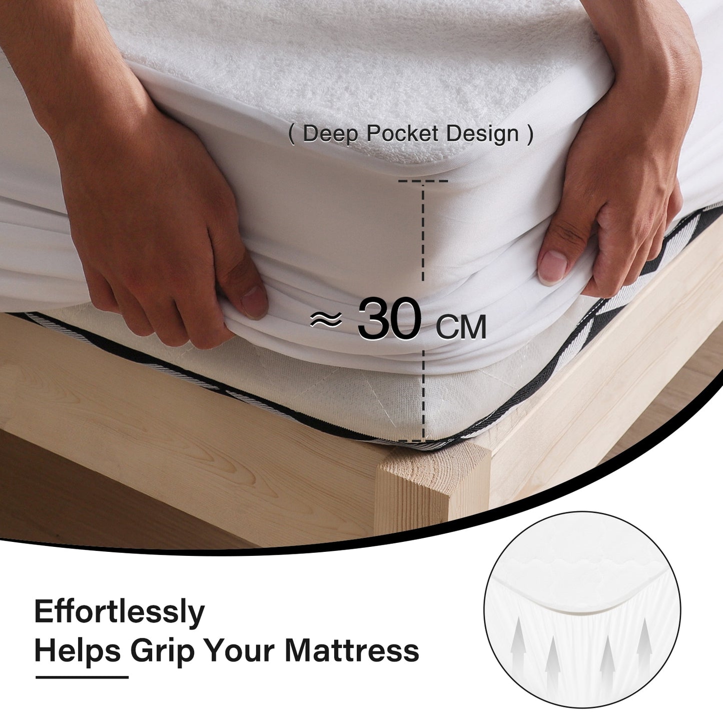 Waterproof Breathable Terry Fitted Mattress Protector