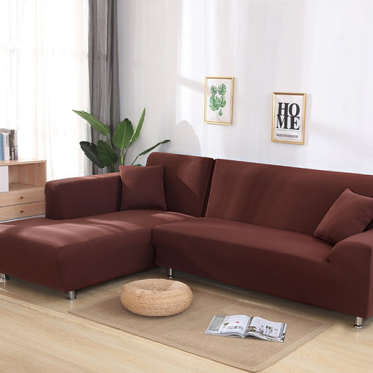 Coffee Color L Shaped Sectional Slipcovers | Cat Proof Couch Cover