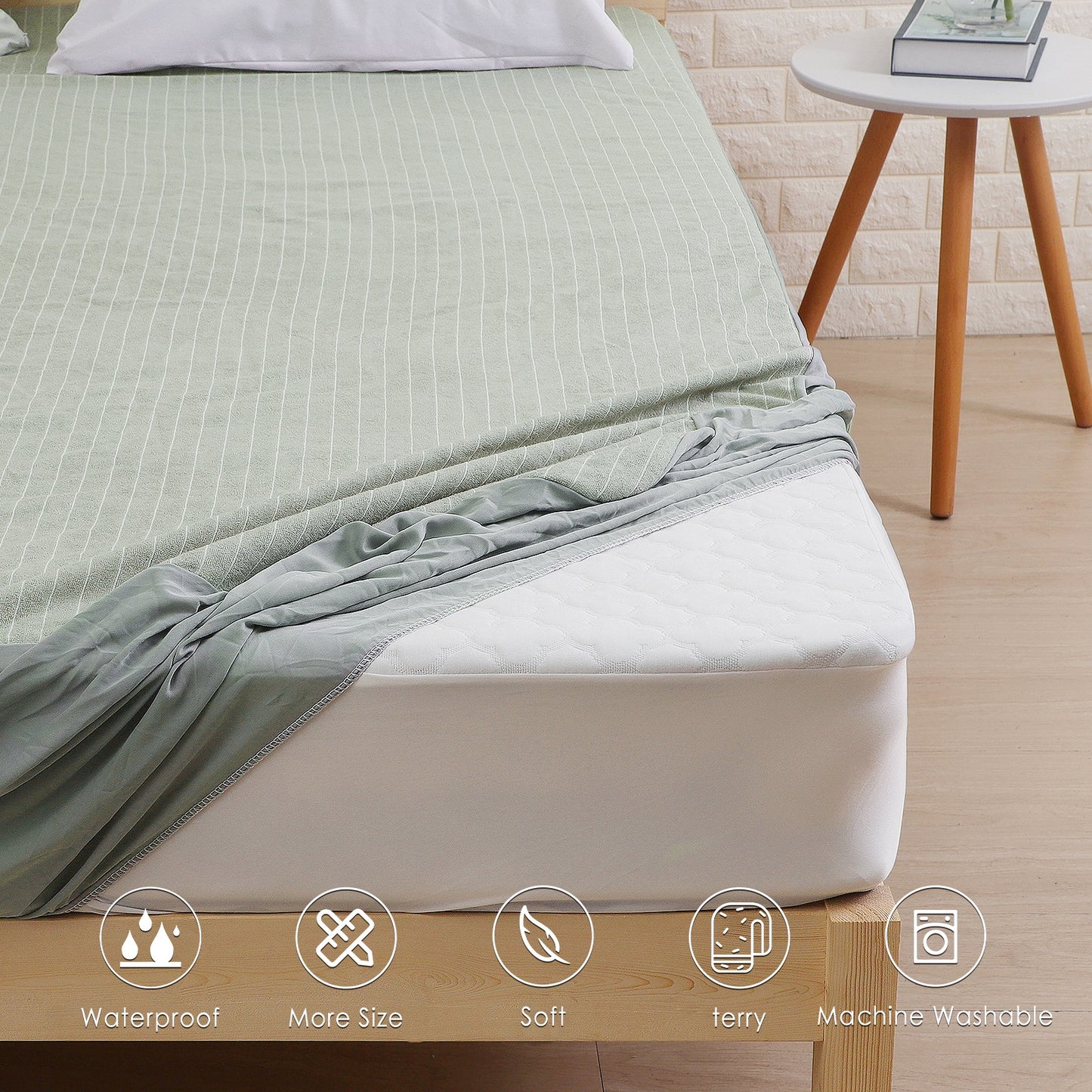 Waterproof Terry Fabric Fitted Mattress Protector