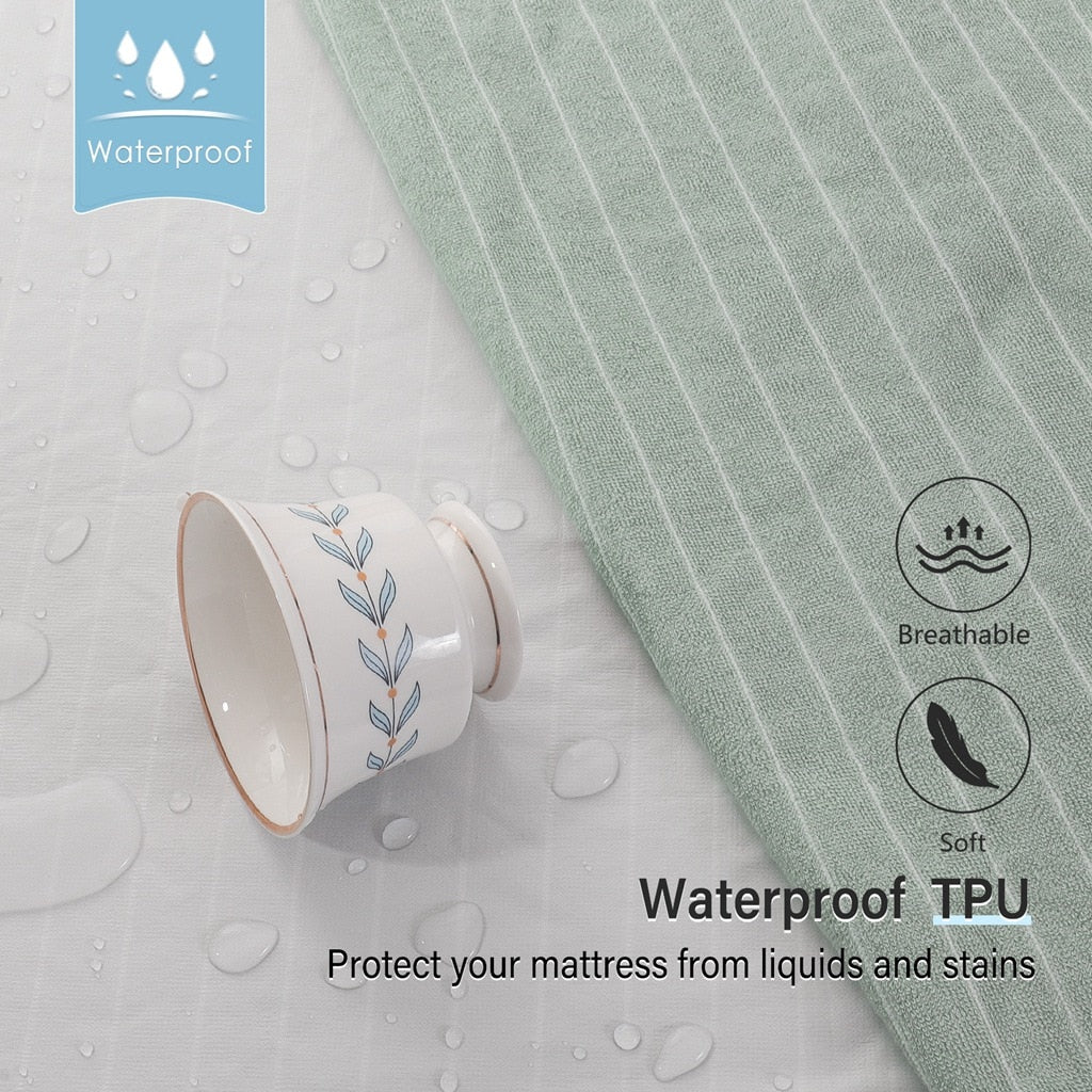Waterproof Terry Fabric Fitted Mattress Protector