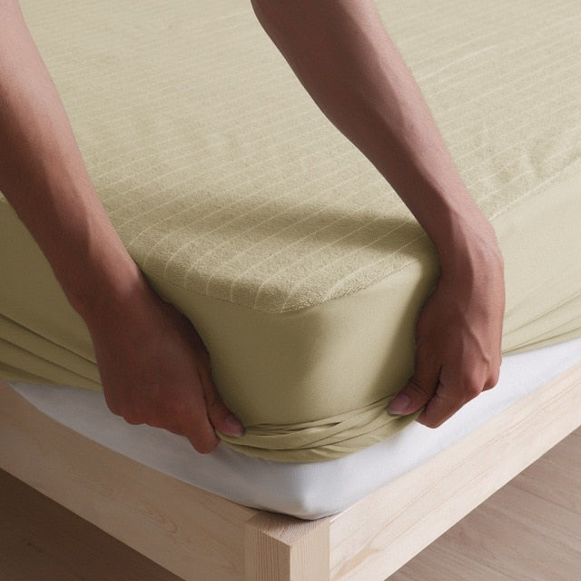Waterproof Terry Fabric Fitted Mattress Protector