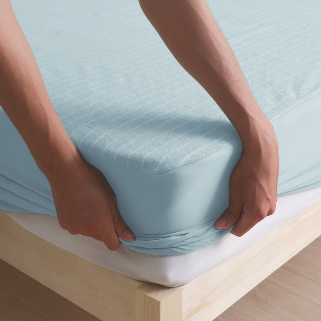 Waterproof Terry Fabric Fitted Mattress Protector