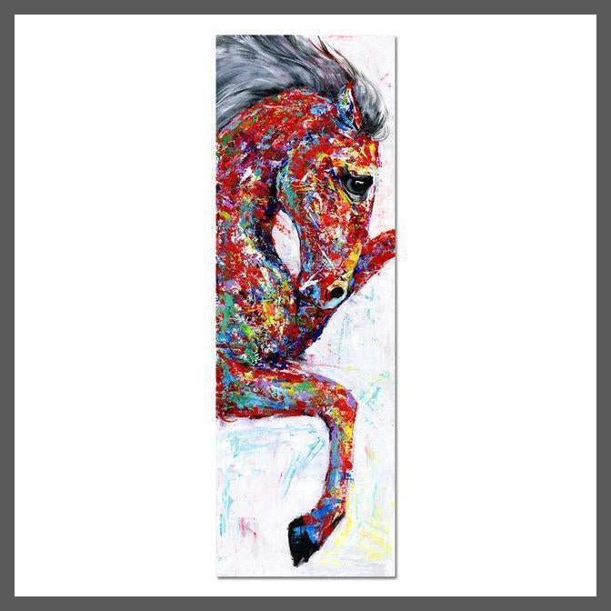 Abstract Art Horse Canvas Wall Art Painting - Unframed-B-Dablew11