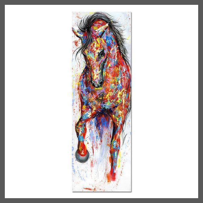 Abstract Art Horse Canvas Wall Art Painting - Unframed-D-Dablew11