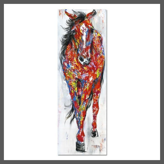 Abstract Art Horse Canvas Wall Art Painting - Unframed-E-Dablew11