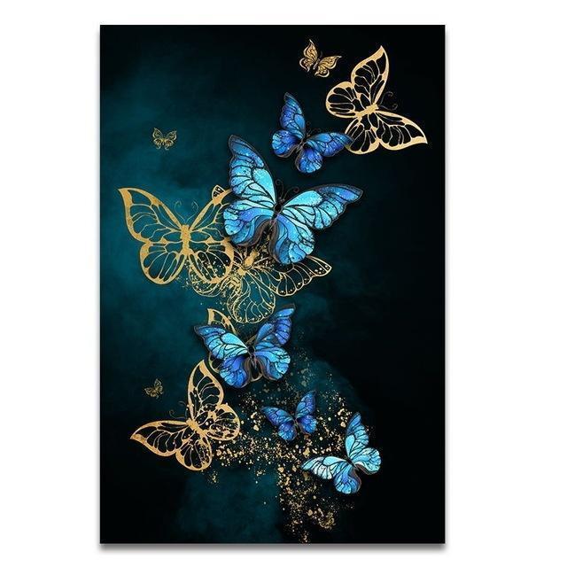 Abstract Butterfly Canvas Paintings Posters and Print Wall Art-Unframed-C-Dablew11