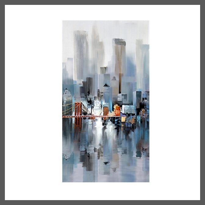 Abstract City Wall Painting Canvas Wall Art-Unframed-Design 1-Dablew11