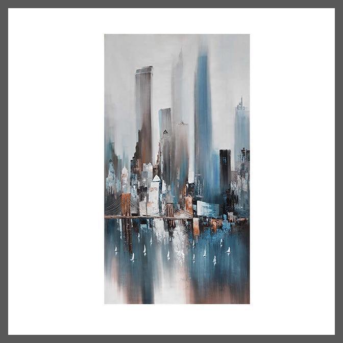 Abstract City Wall Painting Canvas Wall Art-Unframed-Design 2-Dablew11