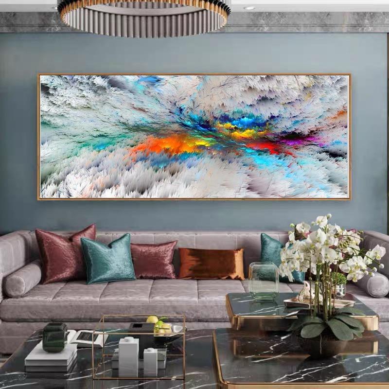 Abstract Cloud Landscape Canvas Print Wall Art - Unframed-Dablew11