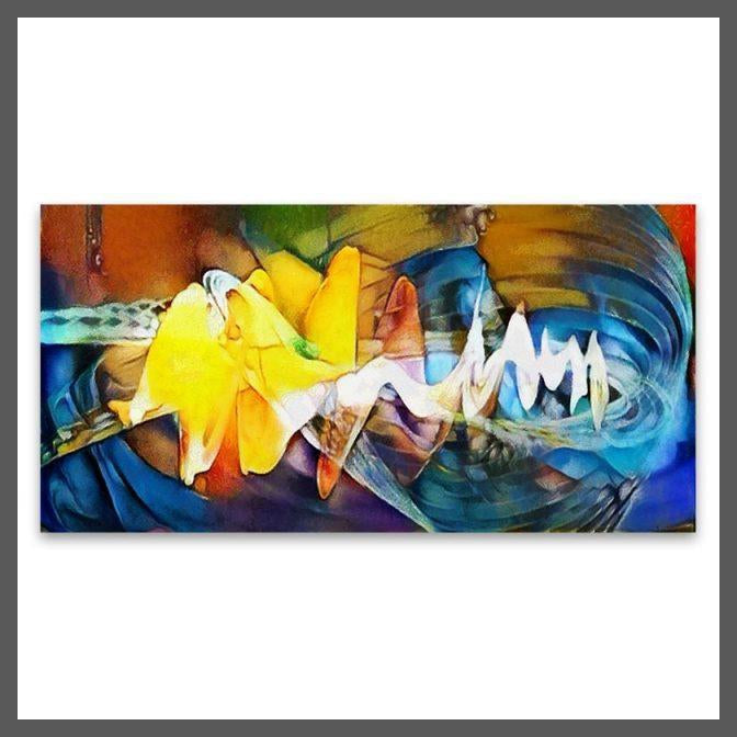 Abstract Festival Oil Painting Canvas Wall Art - Unframed-60x120cm no frame-Dablew11