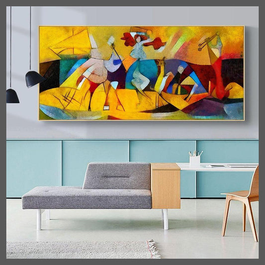 Abstract Festival Oil Painting Canvas Wall Art - Unframed-Dablew11