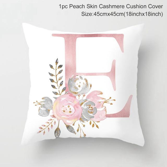 Custom Pink Letter Decorative Party Cushion Cover-E-Dablew11