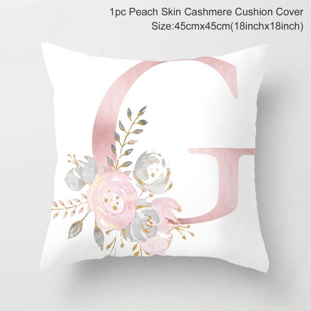 Custom Pink Letter Decorative Party Cushion Cover-G-Dablew11