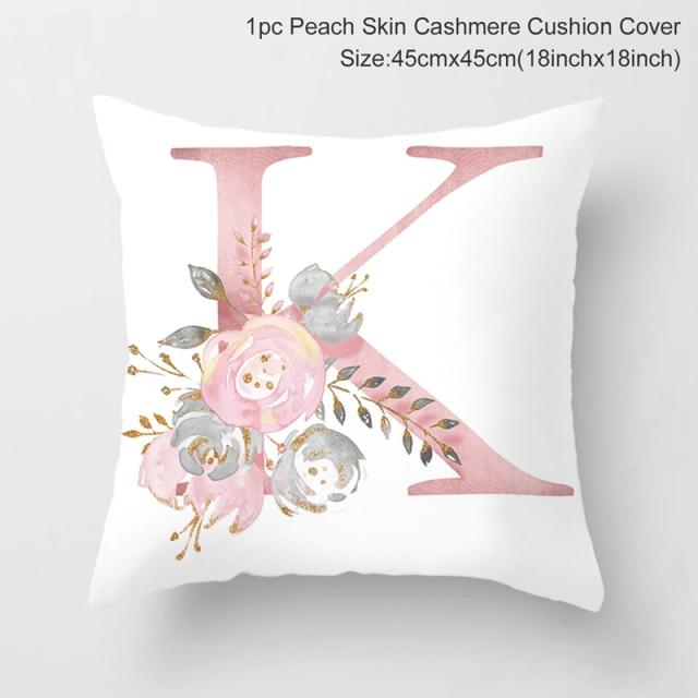 Custom Pink Letter Decorative Party Cushion Cover-K-Dablew11