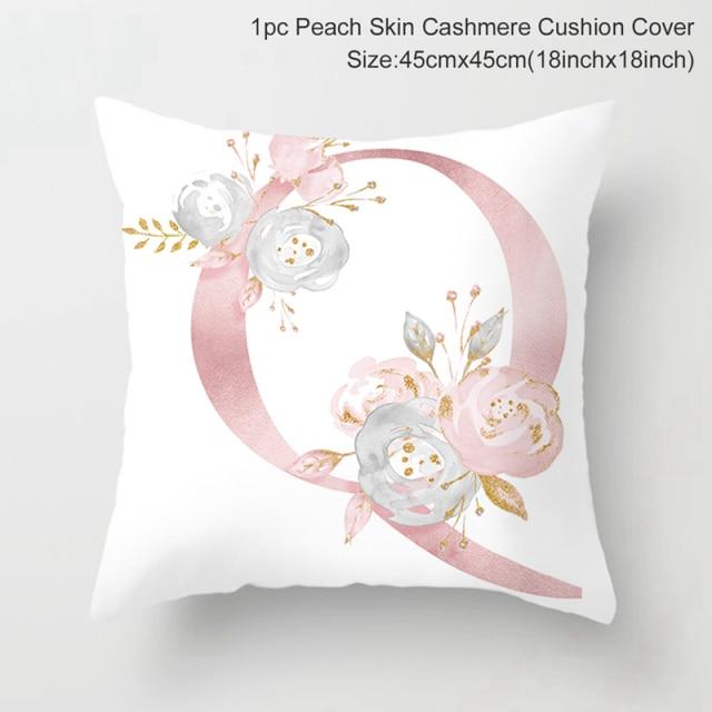 Custom Pink Letter Decorative Party Cushion Cover-Q-Dablew11