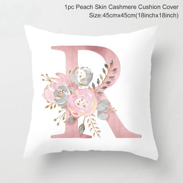 Custom Pink Letter Decorative Party Cushion Cover-R-Dablew11