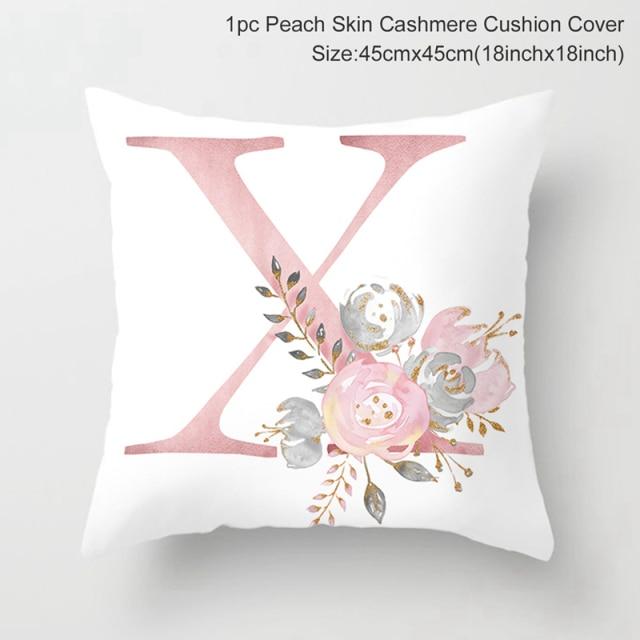 Custom Pink Letter Decorative Party Cushion Cover-X-Dablew11