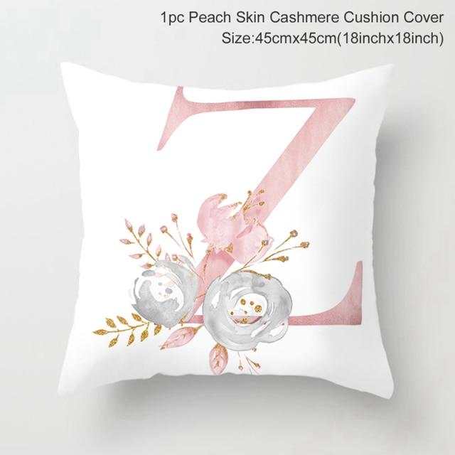 Custom Pink Letter Decorative Party Cushion Cover-Z-Dablew11