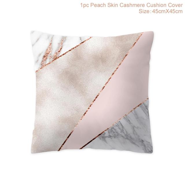 Geometric Peach Rose Pink Cushion Cover Decorative Pillowcase-7-Dablew11
