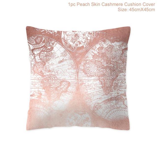 Geometric Peach Rose Pink Cushion Cover Decorative Pillowcase-8-Dablew11