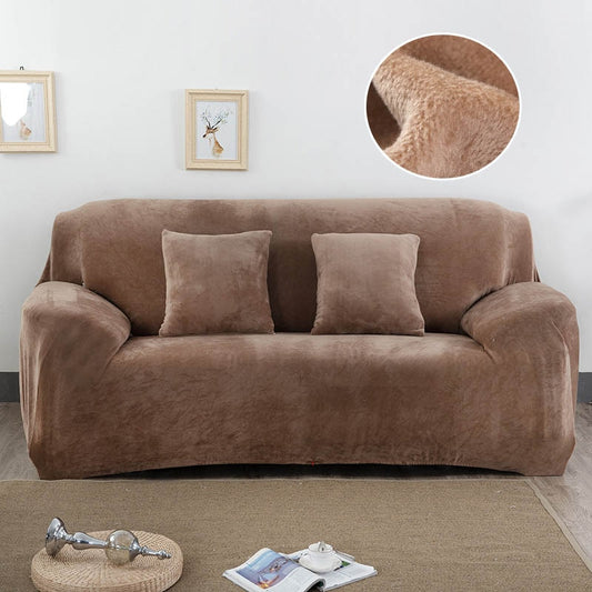 Camel Plush Couch Cover