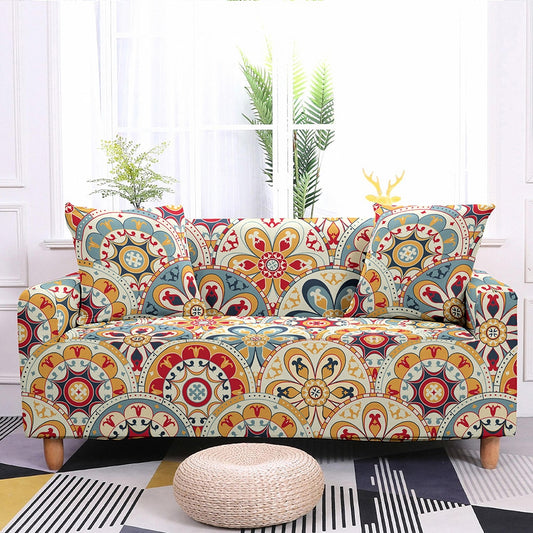 Ethnic Bohemian Stretch Couch Cover