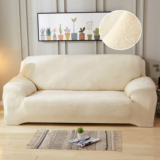 Ivory Plush Couch Cover