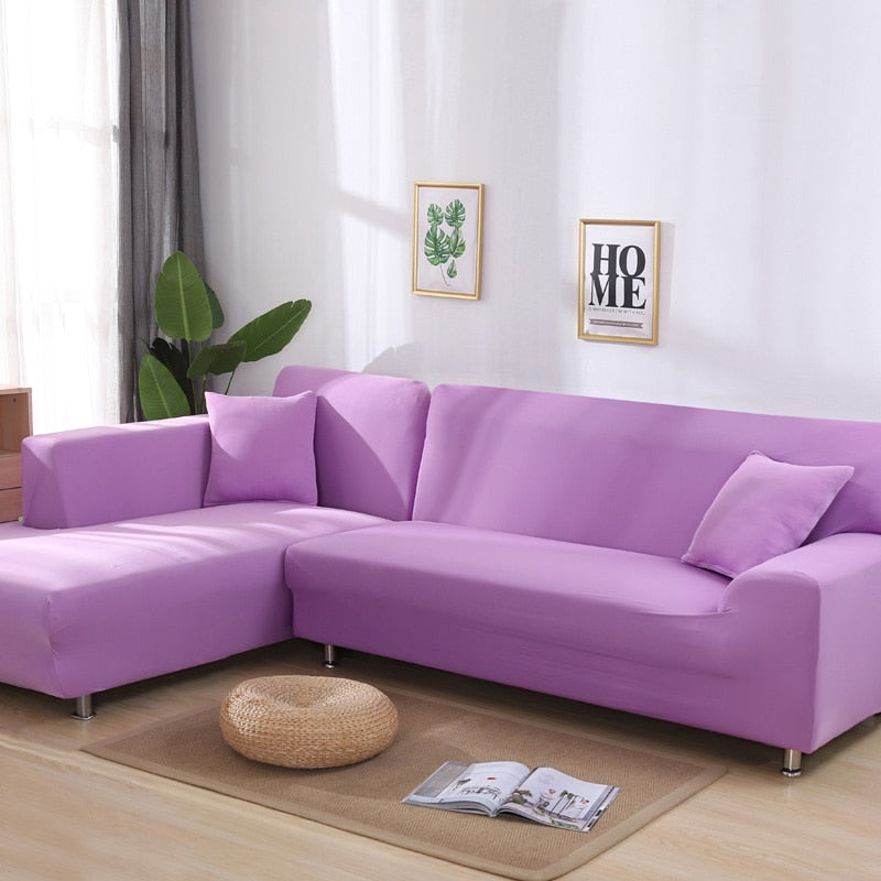 Light Purple Solid Color Sofa Slipcover