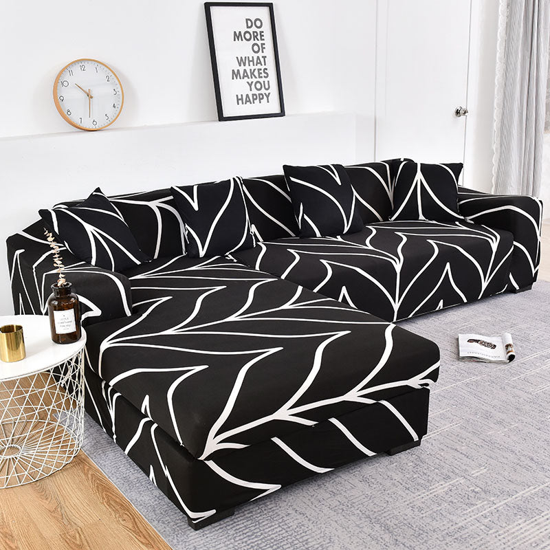 Black and White Pattern Stretch Couch Covers | Sofa Slipcover