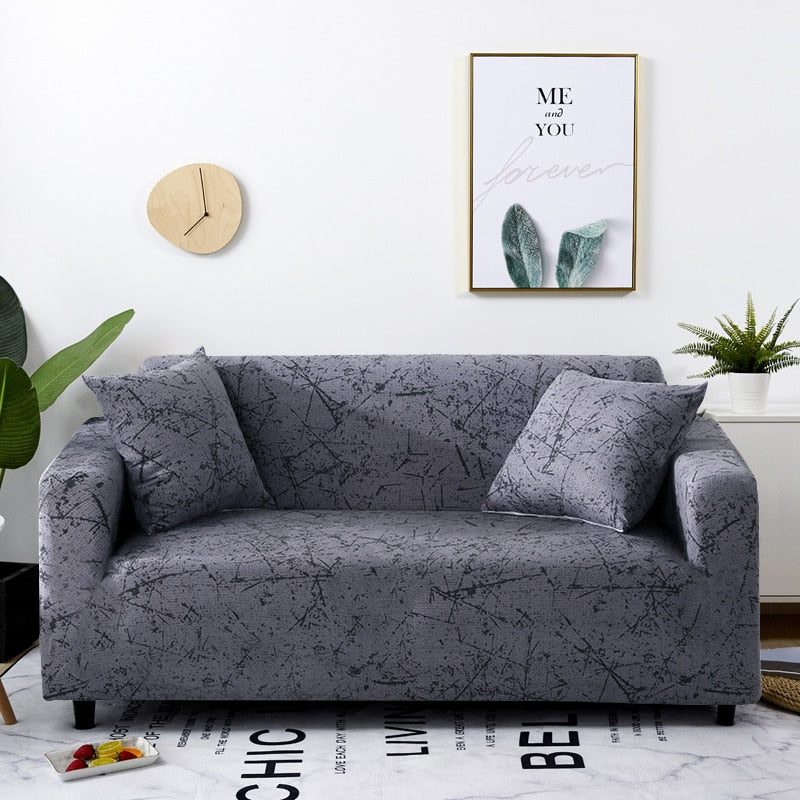 Grey Splash Pattern Universal Sofa Cover