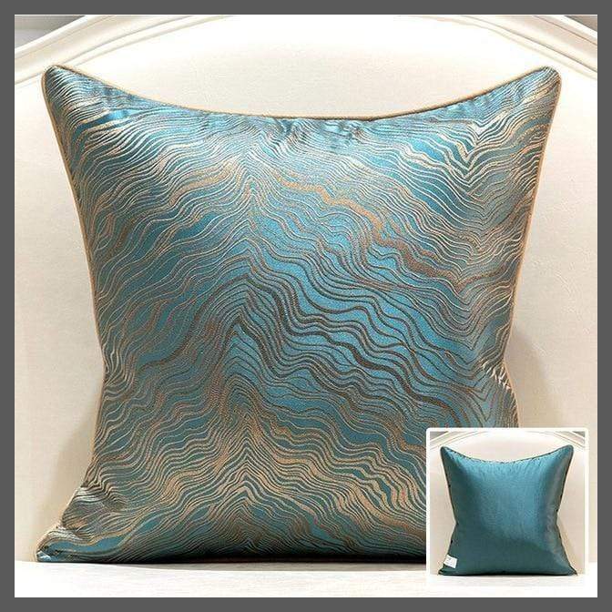 Luxury Blue Teal Gray Beige Green Trees Striped Throw Pillow Cases Modern Cushion Covers-JHA-GREEN-Dablew11