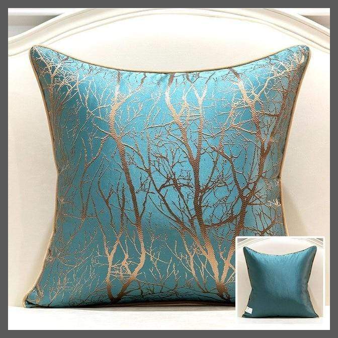 Luxury Blue Teal Gray Beige Green Trees Striped Throw Pillow Cases Modern Cushion Covers-XS-GREEN-Dablew11