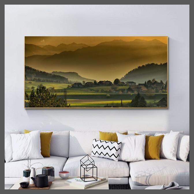 Natural Landscape Canvas Wall Art Print - Unframed-40x80CM-Dablew11