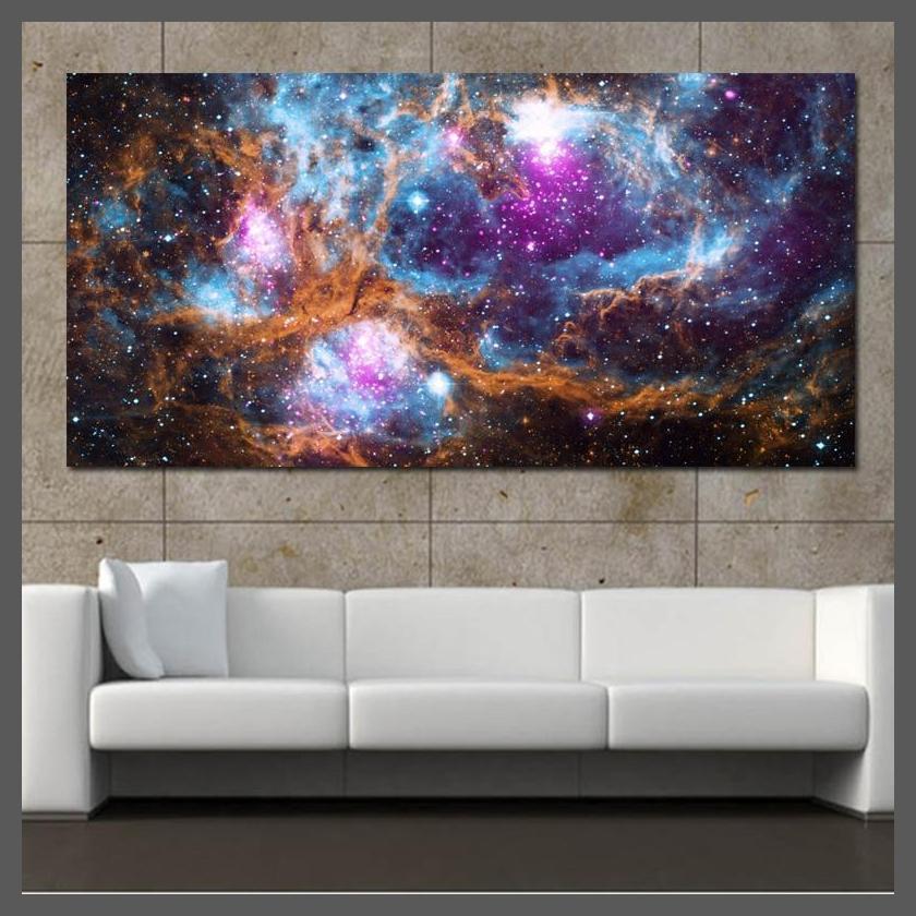 Nebula Galaxy Canvas Wall Art Prints - Unframed-Dablew11