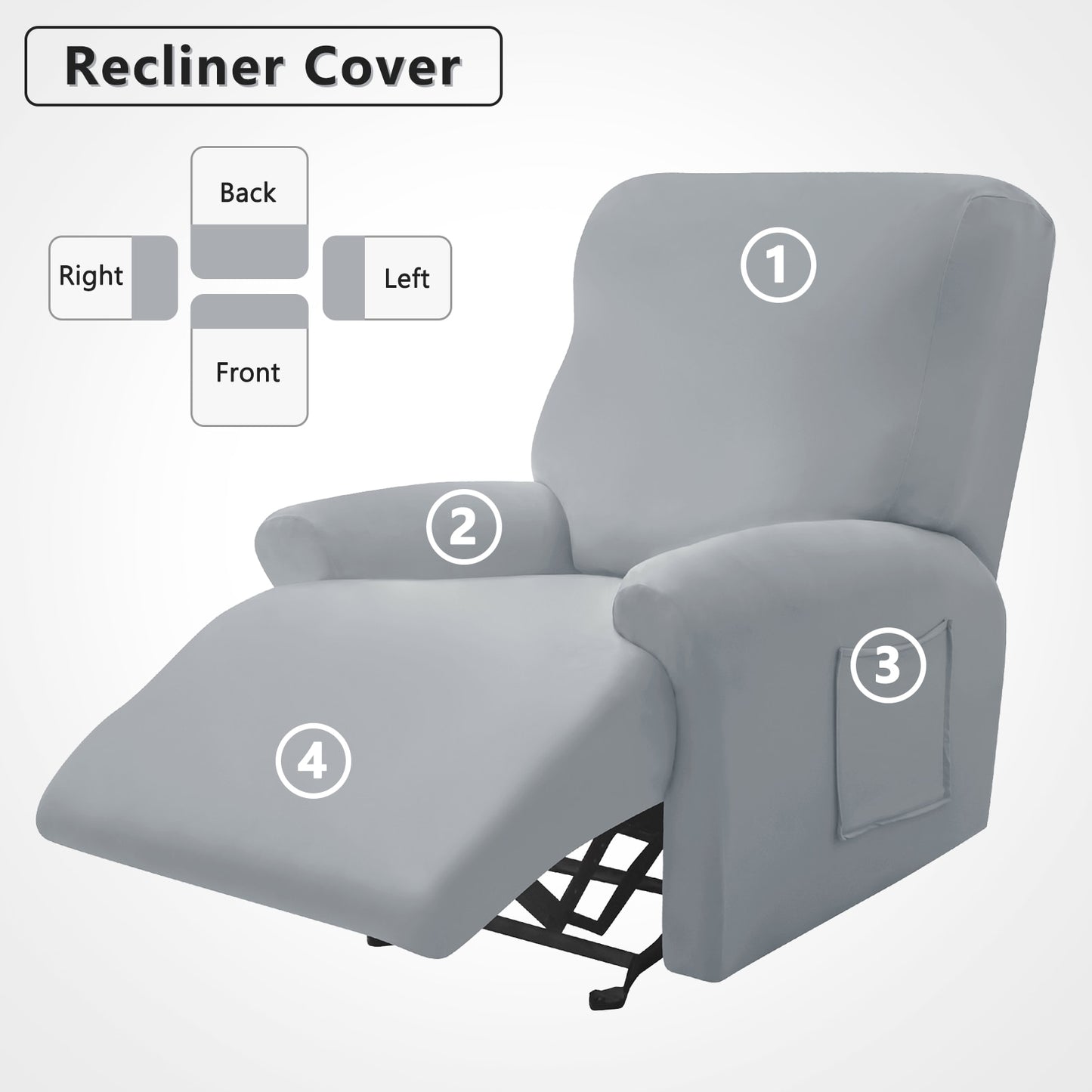 4 Pcs Recliner Stretch Sofa Cover|Relax Armchair Cover