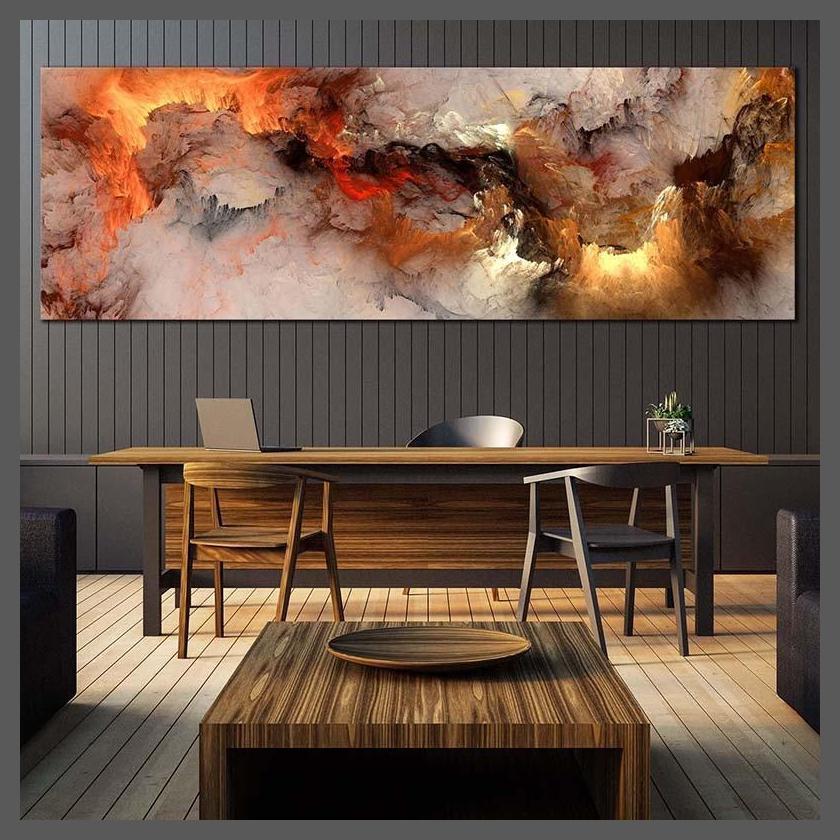 Smoke Texture Abstract Canvas Wall Art Print -Dablew11