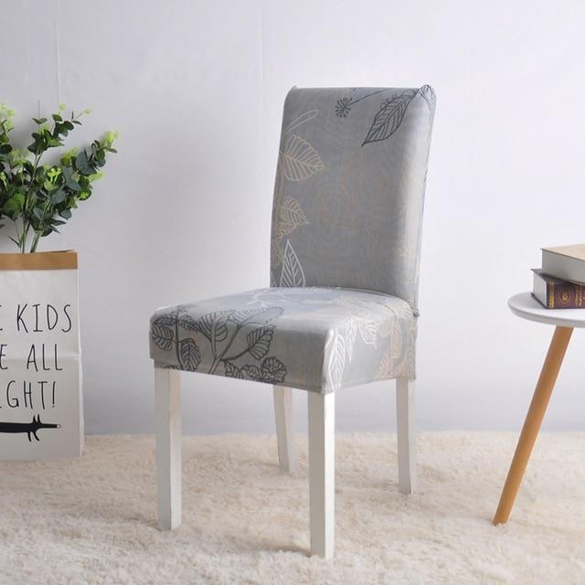 Stretch silver gray chair covers | Easy chair covers-Dablew11
