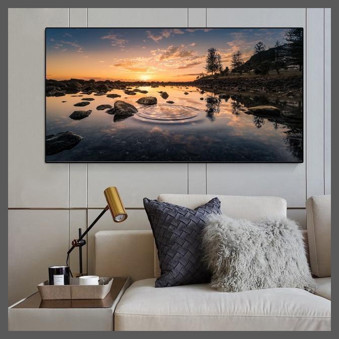 Sunrise Landscape Canvas Wall Art Print - Unframed-60x120CM-Dablew11
