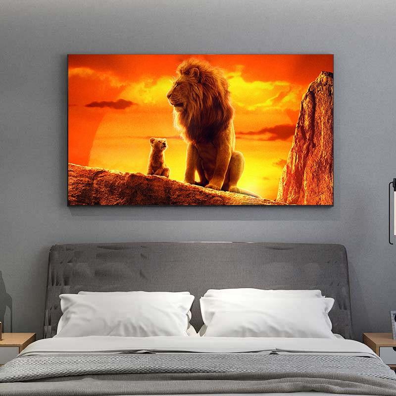 The Lion King Movie Canvas Posters and Prints Wall Art-Unframed-Dablew11