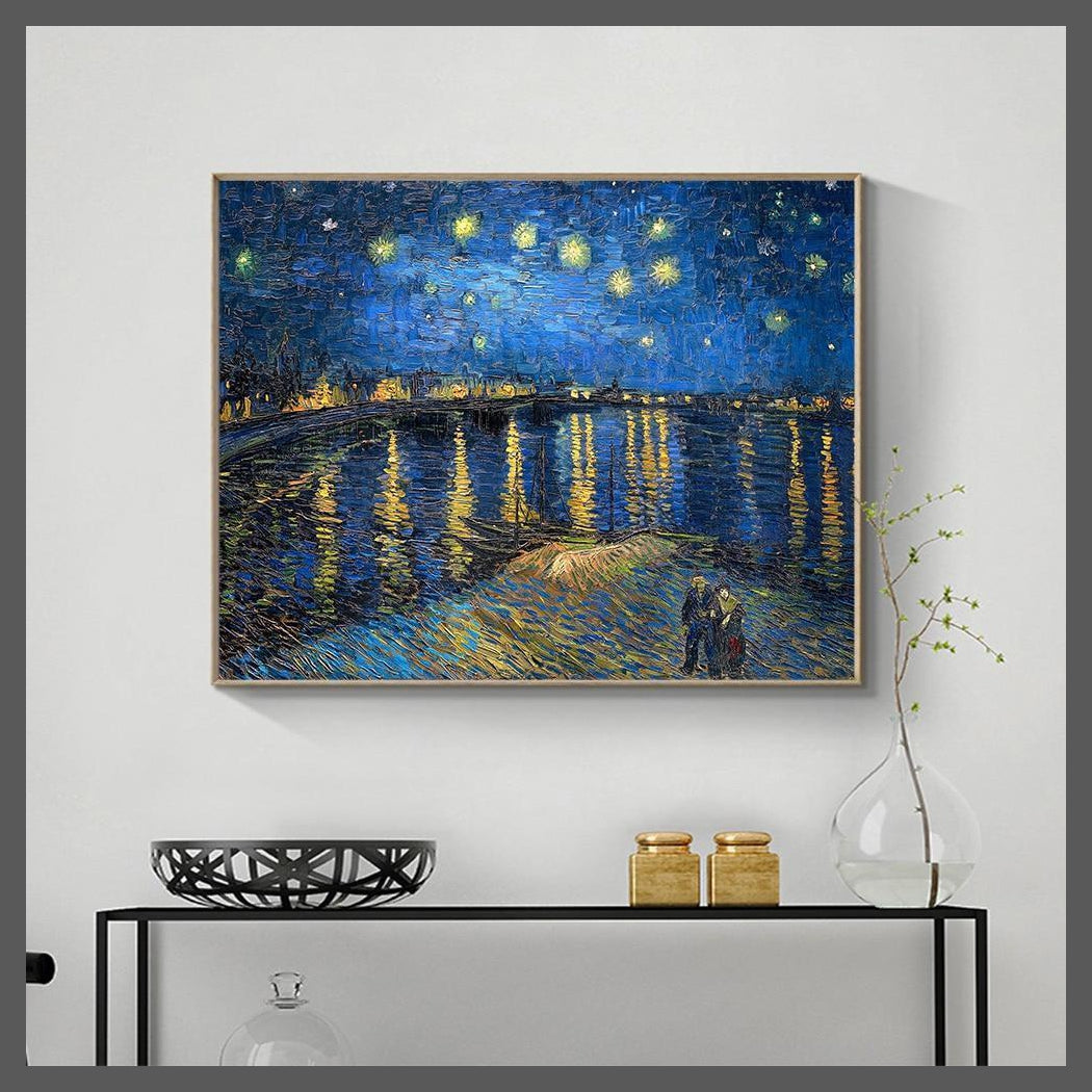 Vincent Starry Night Oil Painting Canvas Wall Art - Unframed-Dablew11