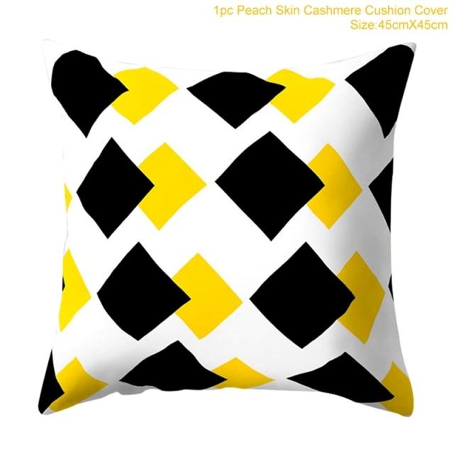 Yellow Geometric Printed Nordic Throw Pillow Covers-19-Dablew11