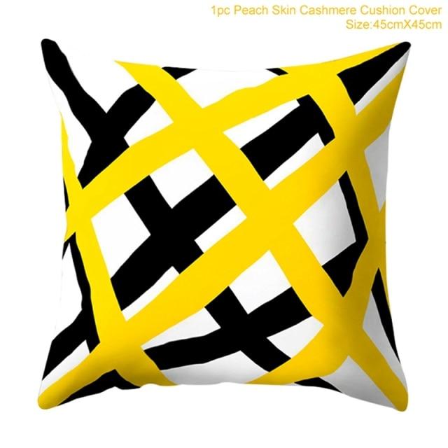Yellow Geometric Printed Nordic Throw Pillow Covers-21-Dablew11