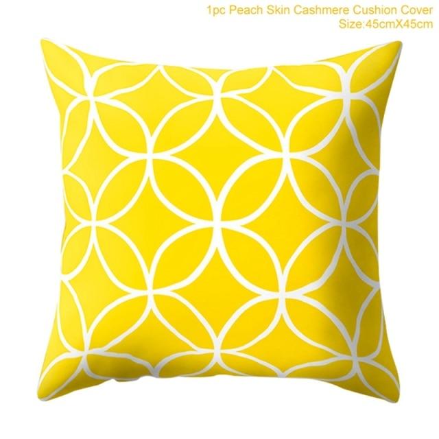 Yellow Geometric Printed Nordic Throw Pillow Covers-22-Dablew11