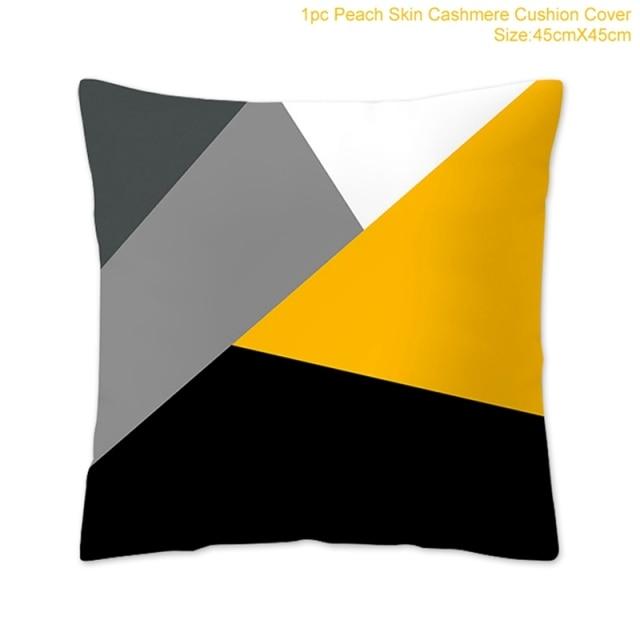 Yellow Geometric Printed Nordic Throw Pillow Covers-24-Dablew11