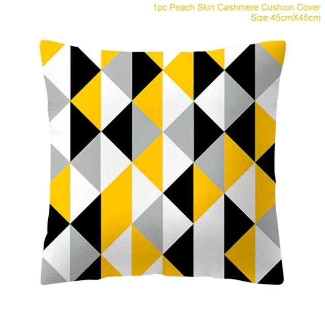 Yellow Geometric Printed Nordic Throw Pillow Covers-26-Dablew11